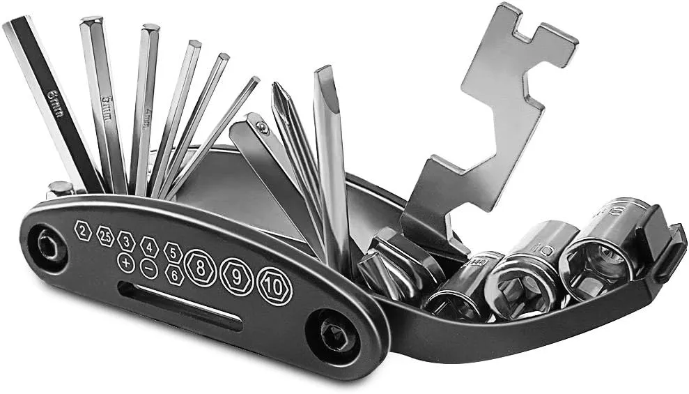 Bike Multifunction Bicycle Repair Tools Kit Multitools Fix Tools Set for Road Mountain Bikes, Practical Gift