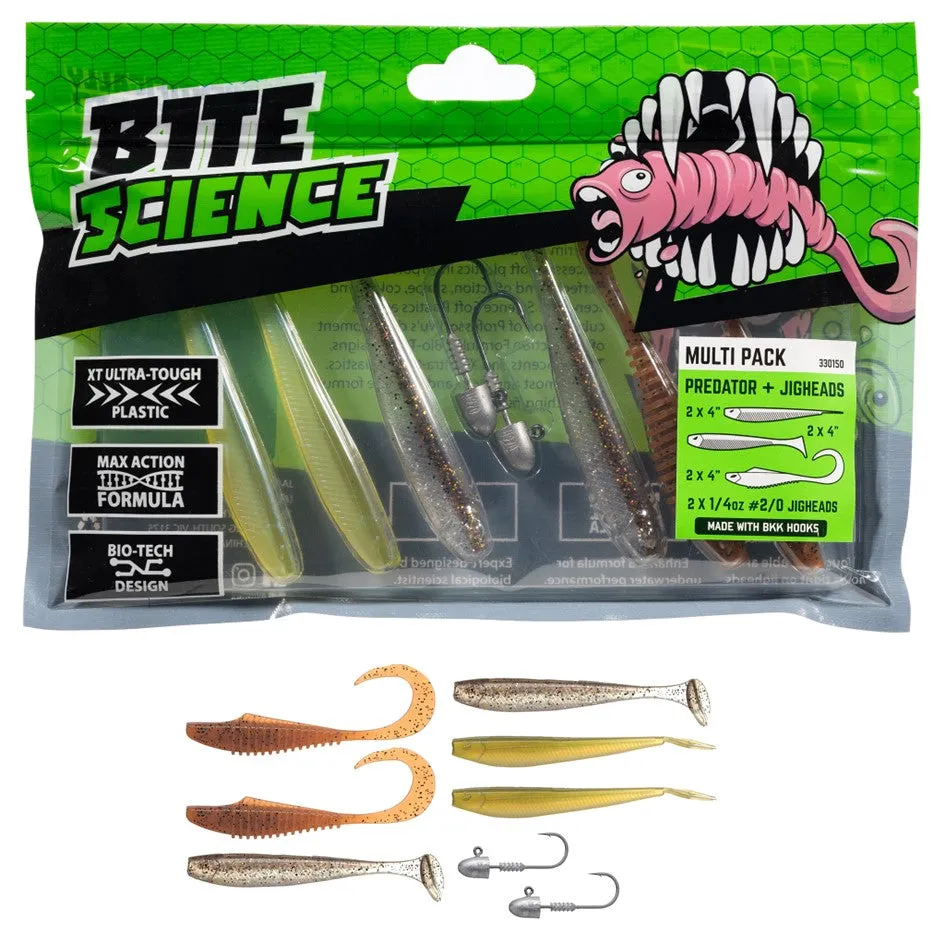 BITE SCIENCE PREDATOR MULTI-PACK WITH JIGHEADS