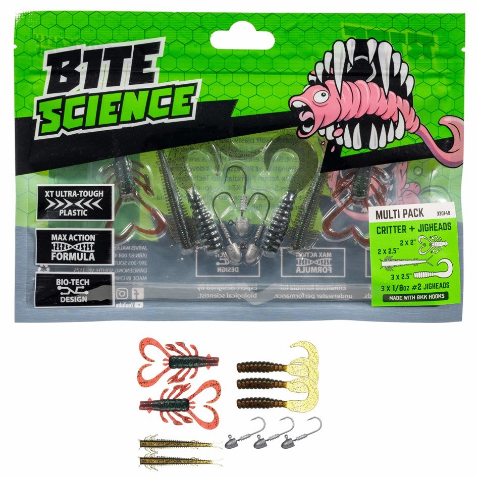 BITE SCIENCE CRITTER MULTI-PACK WITH JIGHEADS