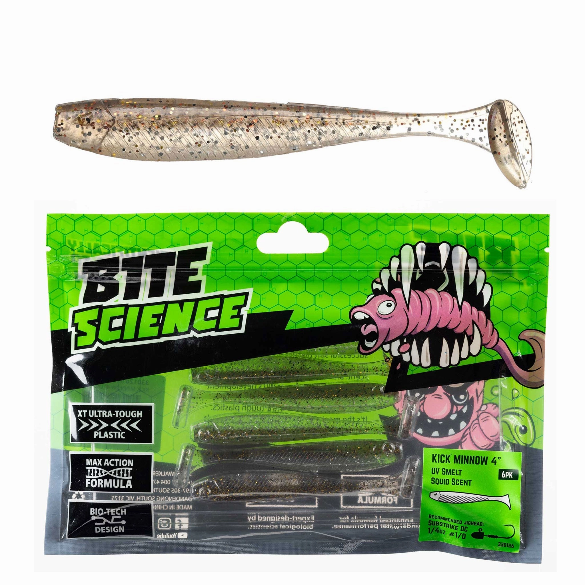 Bite Science Kick Minnow Soft Plastic Lures