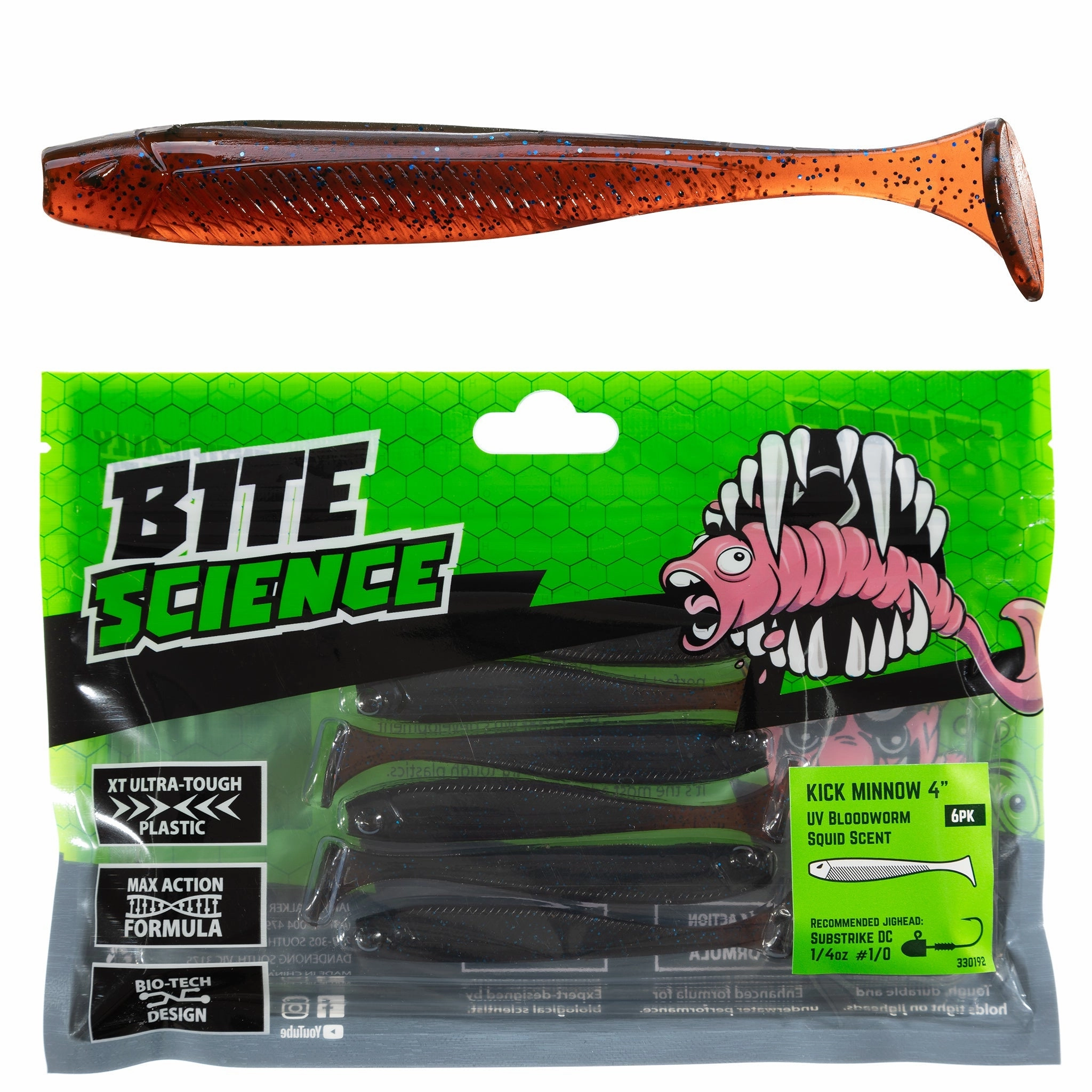 Bite Science Kick Minnow Soft Plastic Lures