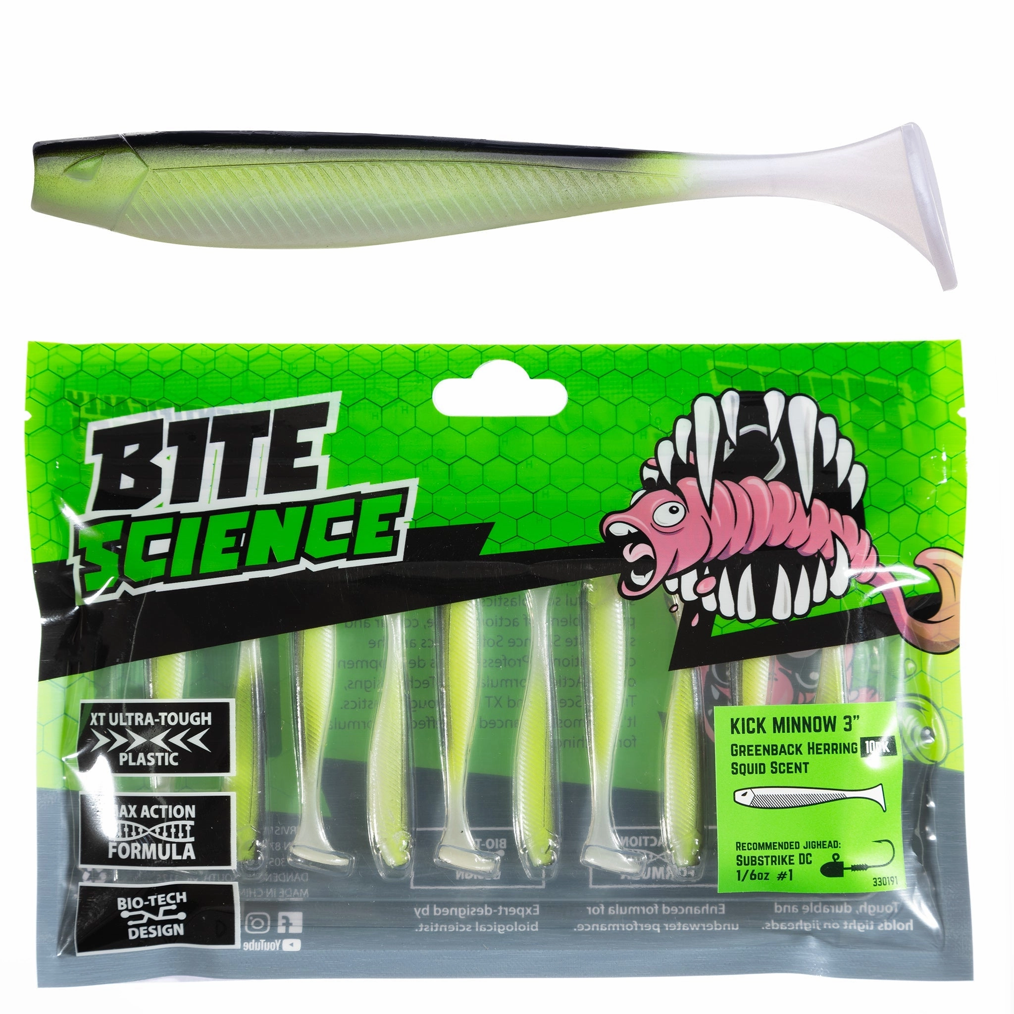 Bite Science Kick Minnow Soft Plastic Lures