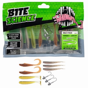 BITE SCIENCE MINNOW MULTI-PACK WITH JIGHEADS