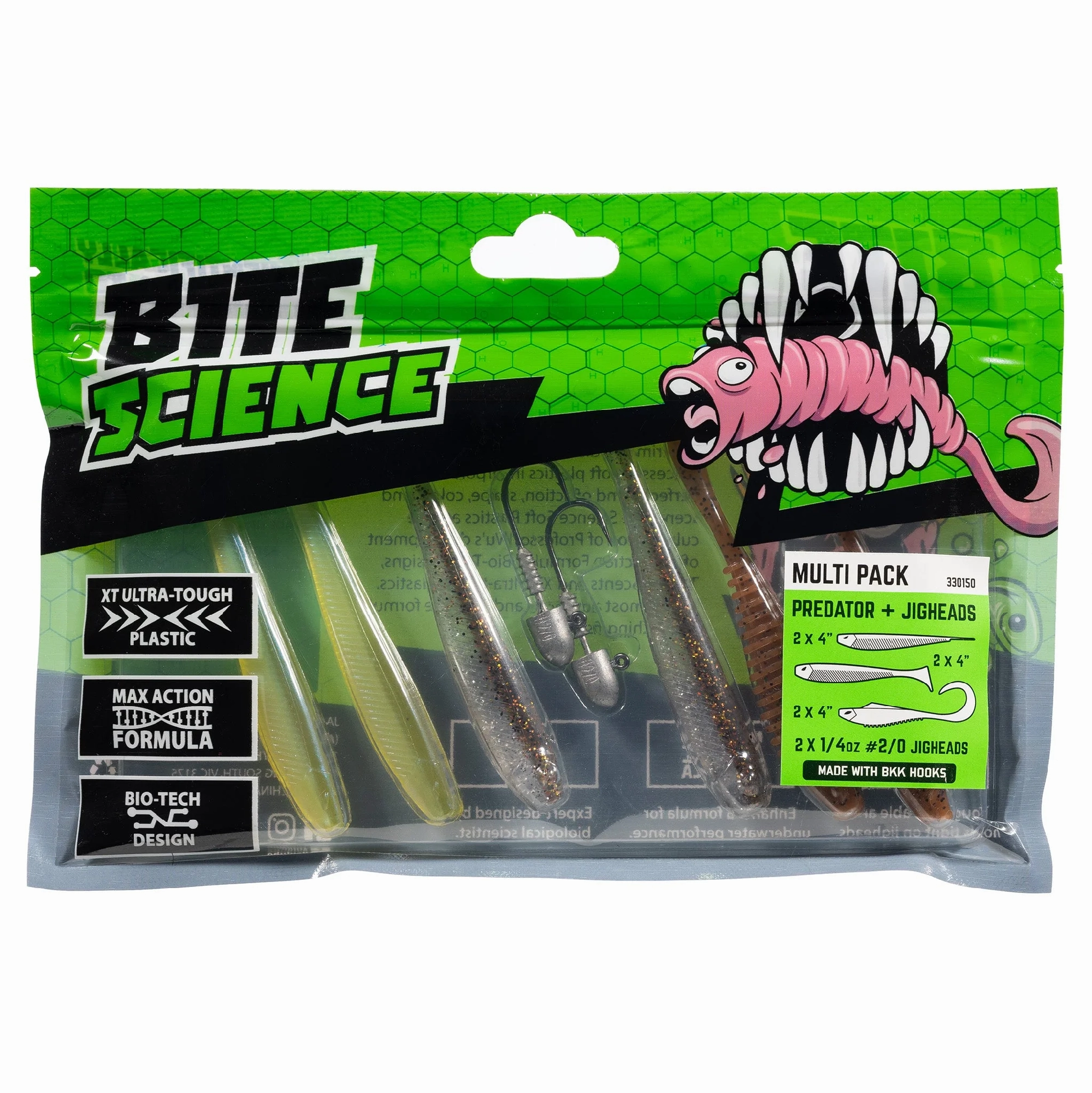 Bite Science Multi Pack Predator Soft Plastics Lures & Jigheads