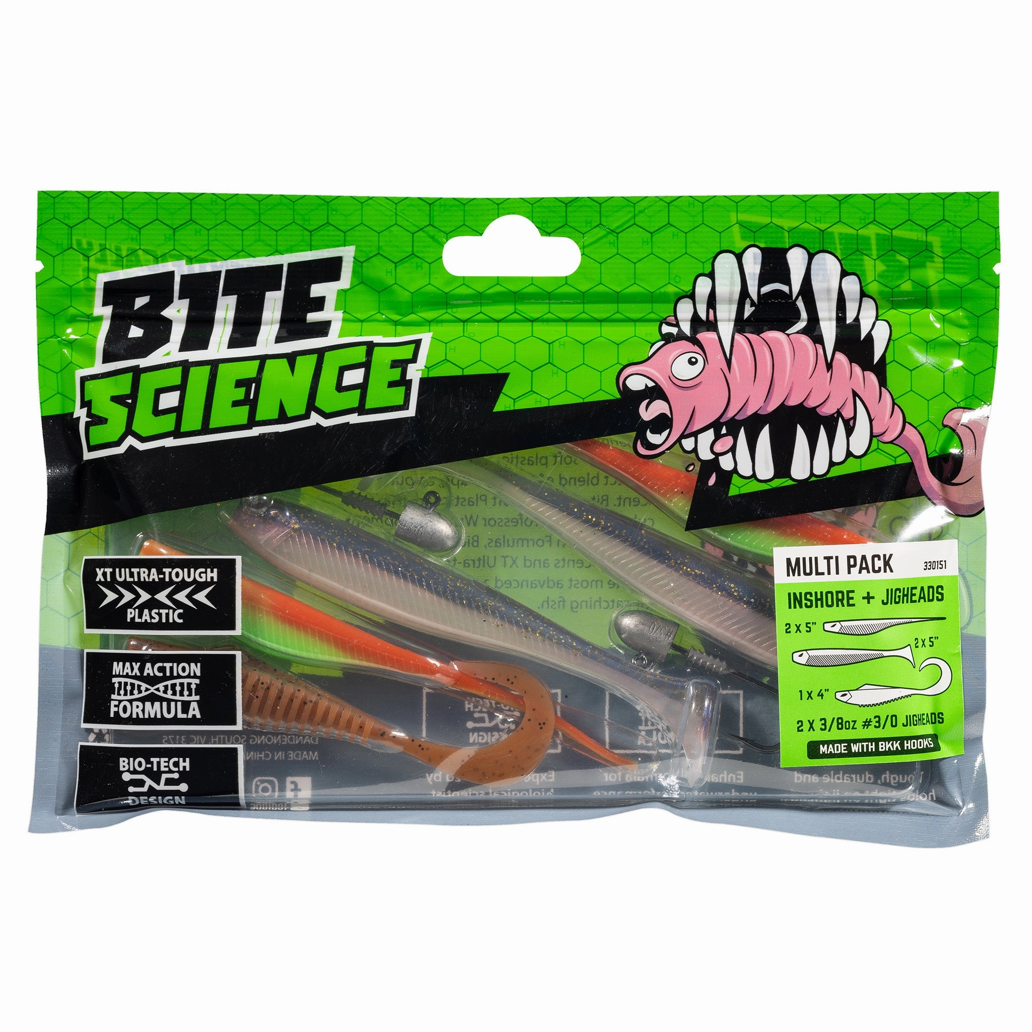 Bite Science Multi-Pack Soft Plastic / Jighead