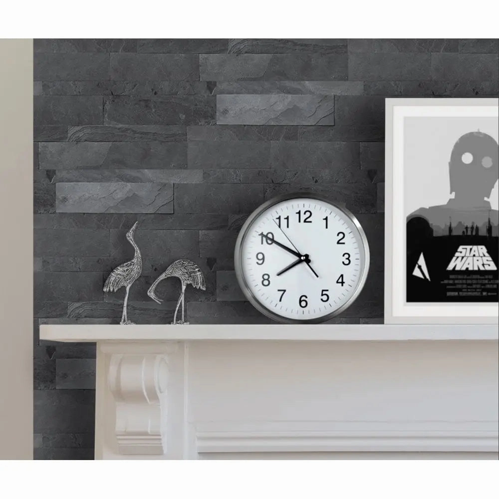 Black Slate Effect Self Adhesive Wall Tile 150x600mm