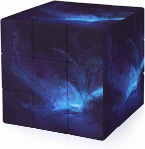 Blue Starry Sky Funny 3x3x3 Cube Smooth Lightweight Puzzle for Adult Graphic Printing Travel