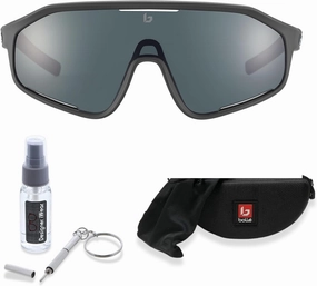 Bolle Shifter 55MM Shield Wrap Around Sunglasses for Men for Women   BUNDLE With Designer iWear Complimentary Eyewear Kit