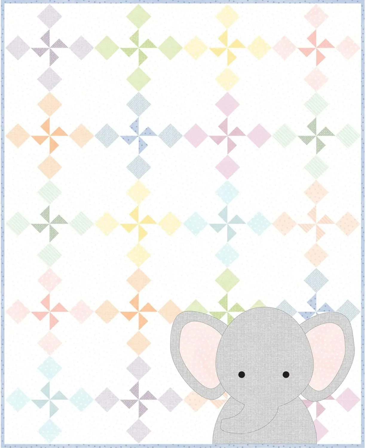 Bonnie Sullivan Little Lambies Woolies Flannel Ellie's Pinwheels Quilt Kit Maywood Studio