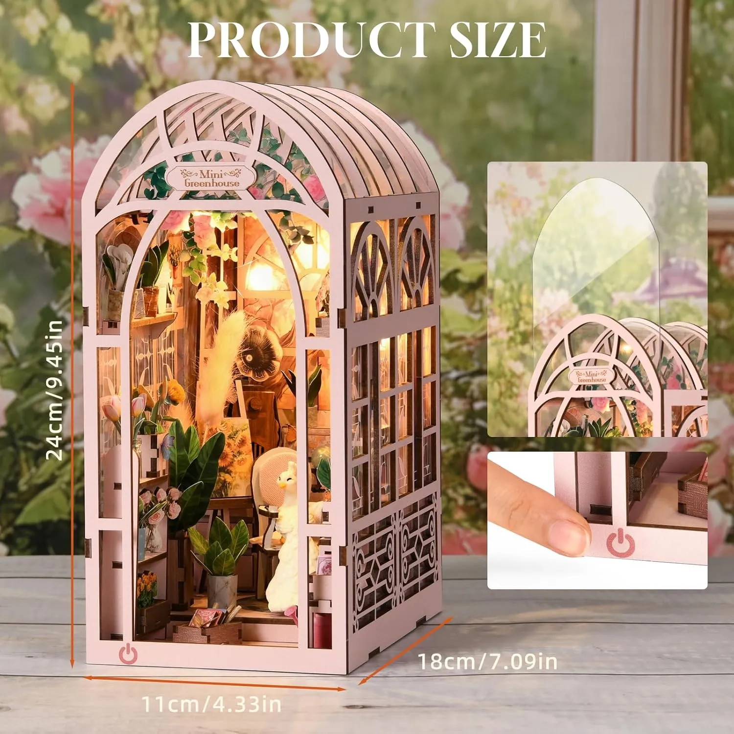 Book Nook Kits for Adults, DIY Book Nook Kit Miniature House Dollhouse Kit, Booknook Bookend Bookshelf Decor Alley Model Build with Dust Cover