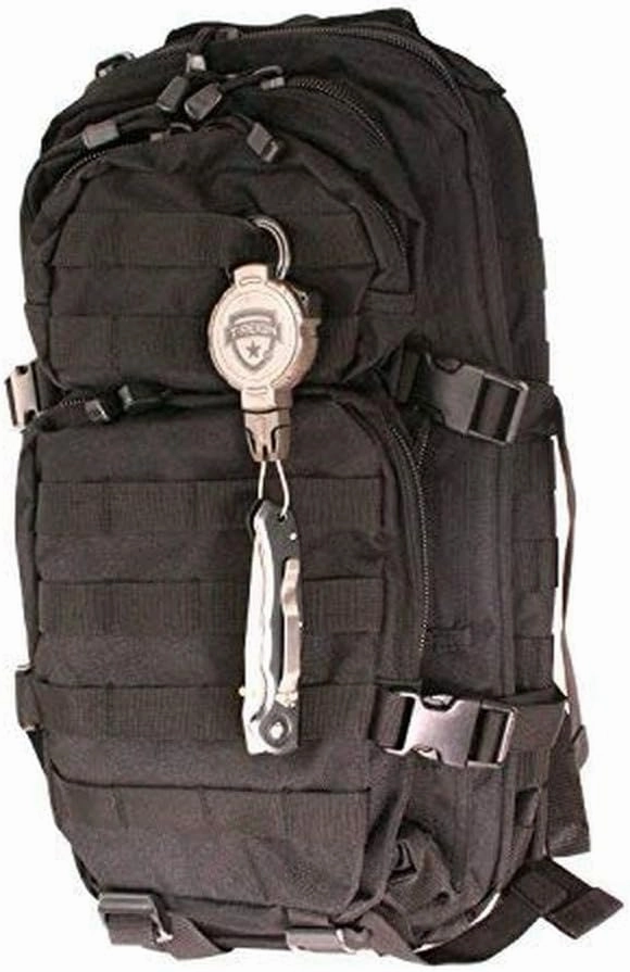 Boomerang Tool Company Hunting Compass Retractable Gear Tether, Hook & Loop Strap, 24" Retractable Cord, 4 oz. Retraction, Green Polycarbonate Case, Universal Attachment