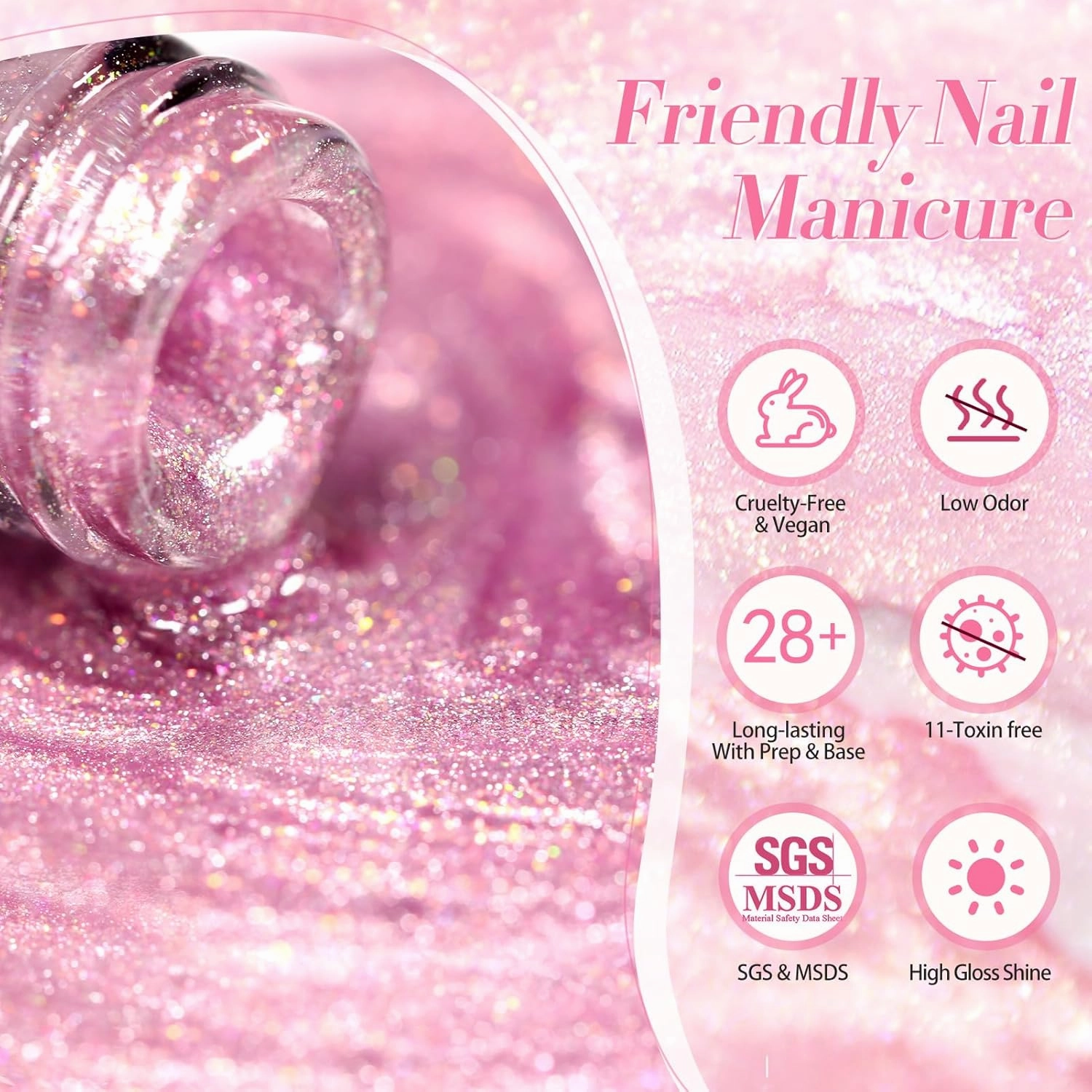 Born Pretty Cat Magnetic Eye Gel Nail Polish, Mermaid Aurora Holographic Pink Blue Green Yellow Gel Polish, Soak Off U V LED Gel Polish Nail Art Design Manicure Salon DIY Home 7ML 6PCS