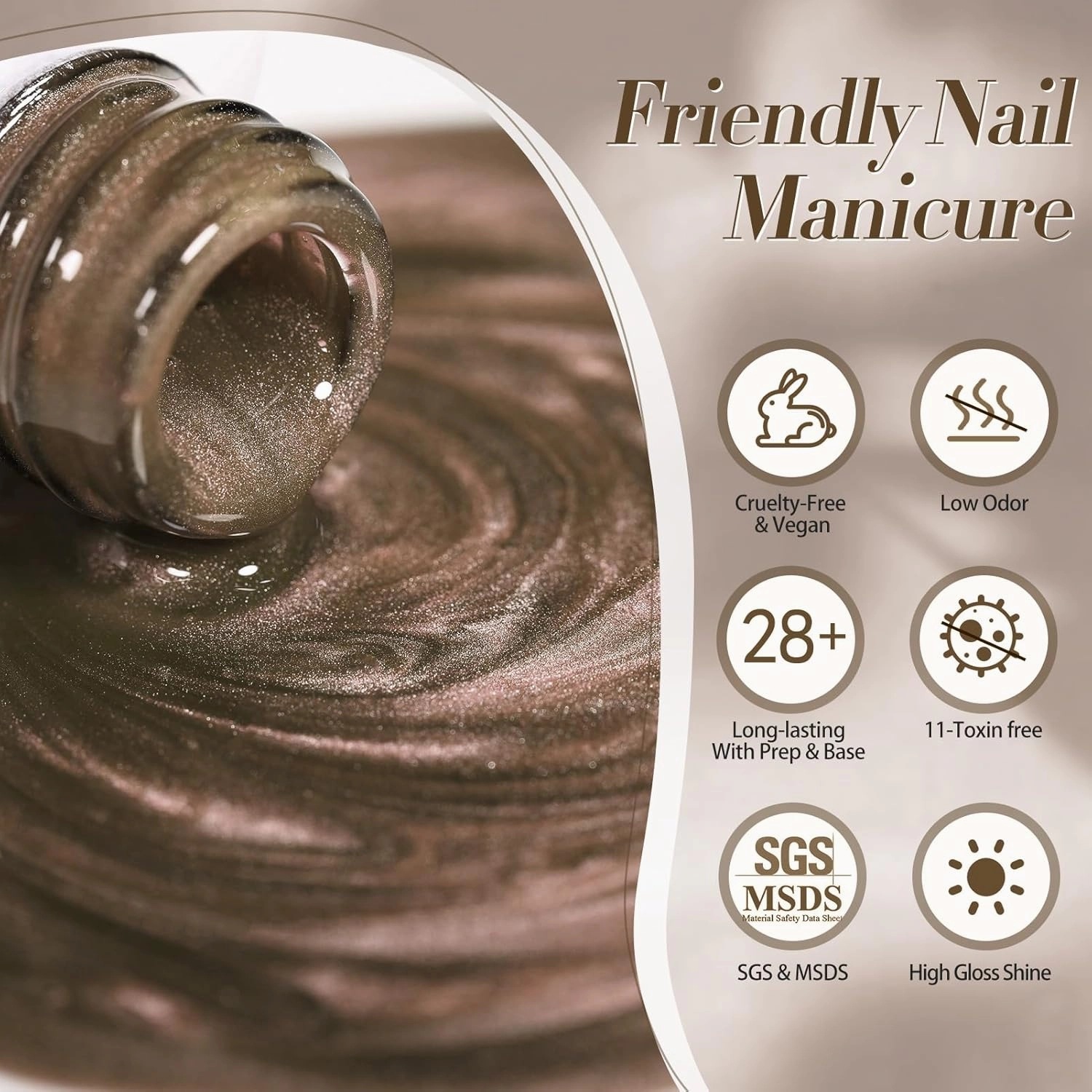 BORN PRETTY Magnetic Gel Nail Polish Water Light Cat Magnetic Eye Gel Brown SaU Vage Jelly Glass Crystal Magnetic Gel Polish Glitter Shimmer Auroras Magnetic Gel Nail Art Manicure Kit 6PCS