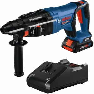 BOSCH GBH18V-26DK15 18V EC Brushless SDS-plus® Bulldog™ 1 In. Rotary Hammer Kit with (1) CORE18V® 4 Ah Advanced Power Battery