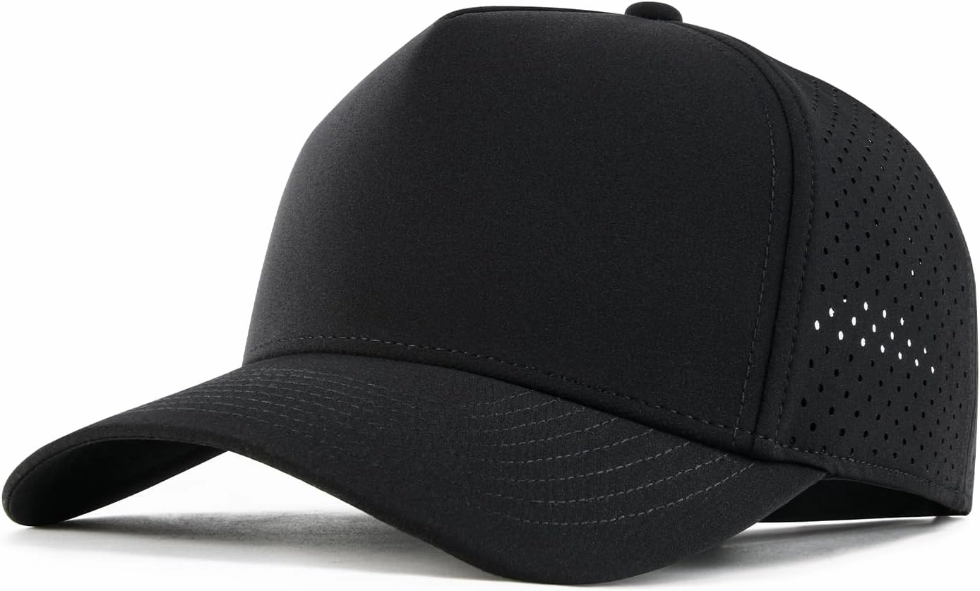 BOTVELA Men Adjustable Snapback Baseball Cap Vented Performance Laser Cut Mesh Hat