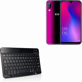 BoxWave Keyboard Compatible with Elephone A6 Mini - SlimKeys Bluetooth Keyboard, Portable Thin with Chiclet-Style Keys - Jet Black