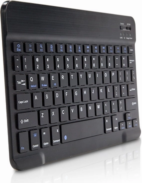 BoxWave Keyboard Compatible with Meizu 21 - SlimKeys Bluetooth Keyboard, Portable Thin with Chiclet-Style Keys - Jet Black