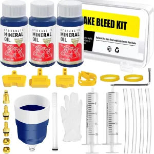 Brake Bleed Kit for MAGURA Hydraulic Disc Brakes, Bicycle Hydraulic Brake Bleed Kit with 180 ML Mineral Oil Brake Fluid
