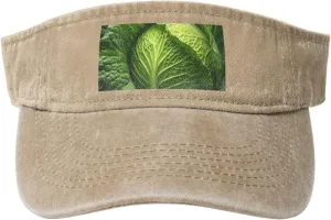 Bright Cabbage Print Sport Sun Visor Hats Cotton Ball Caps Empty Top Baseball Sun Cap for Men Women ﻿