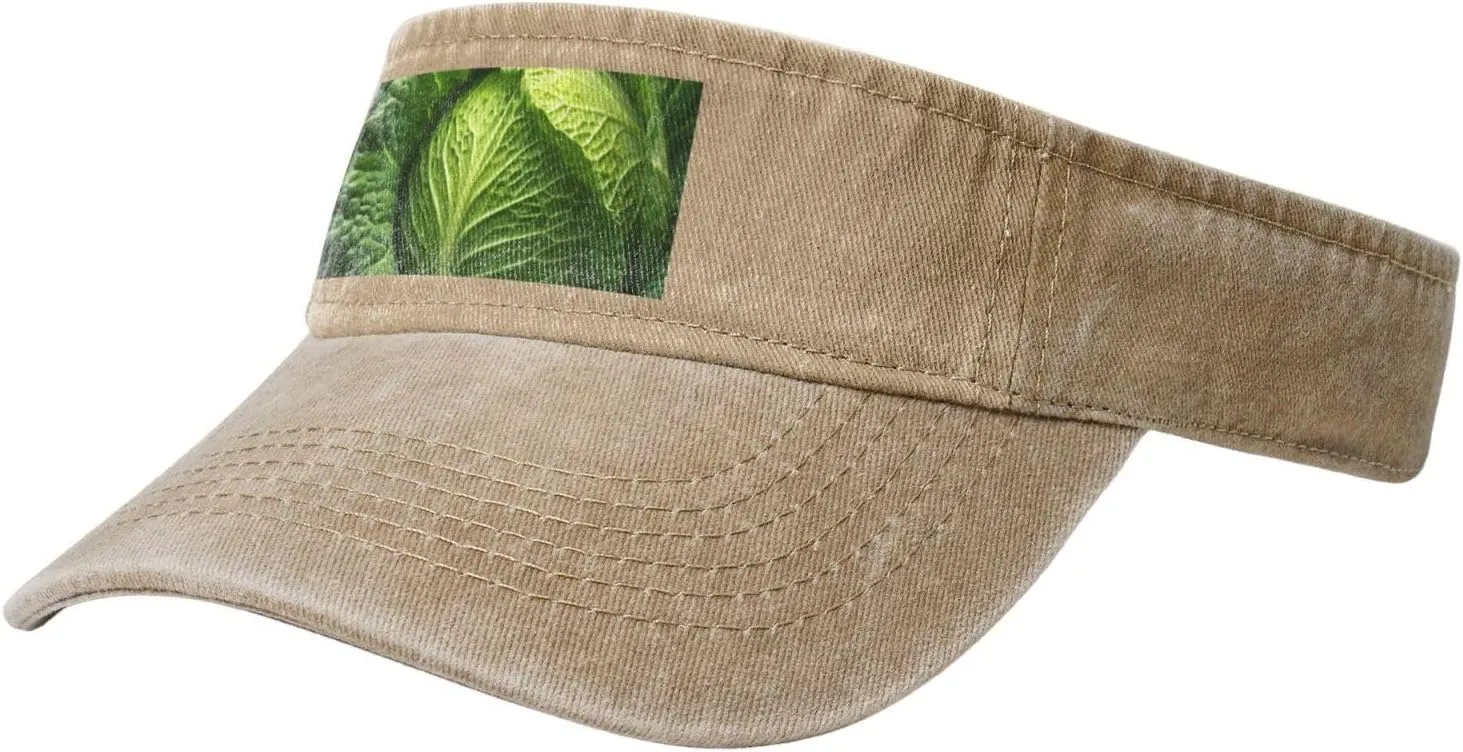Bright Cabbage Print Sport Sun Visor Hats Cotton Ball Caps Empty Top Baseball Sun Cap for Men Women ﻿
