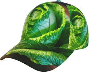 Bright Cabbage Printing 1 Pcs Summer Baseball Caps Golf Dad Hats,Ajustable Stylish Twill Design Ball Cap for Men Women