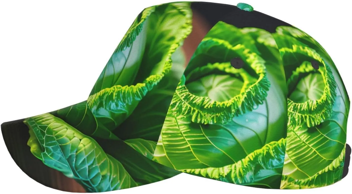 Bright Cabbage Printing 1 Pcs Summer Baseball Caps Golf Dad Hats,Ajustable Stylish Twill Design Ball Cap for Men Women