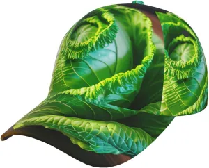 Bright Cabbage Unisex Baseball Cap - Adjustable & Breathable Hat for Daily Use, Outdoor Activities, and Travel, Black