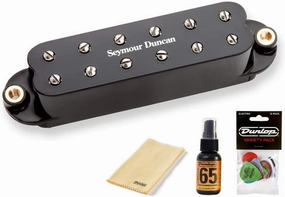 Briskdrop Seymour Duncan SL59-1b Little 59 Strat Bridge Pickup - Bundled with Dunlop Variety Pick Pack and Polishing Kit (black)