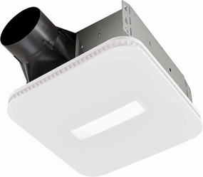Broan-NuTone AE110LK Ventilation Fan with LED CleanCover and Roomside Installation, ENERGY STAR Certified, 110 CFM, 1.0 Sones, White