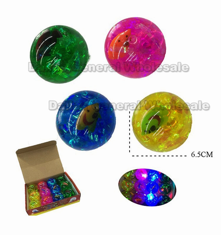 Bulk Light Up Fish Bounce Balls For Kids - Assorted