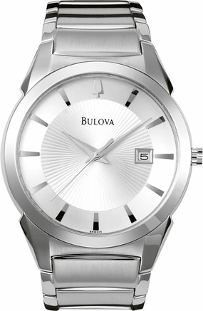 Bulova Men's 3-Hand Calendar Date Quartz Watch, Patterned Dial, 38mm Style: 96B015