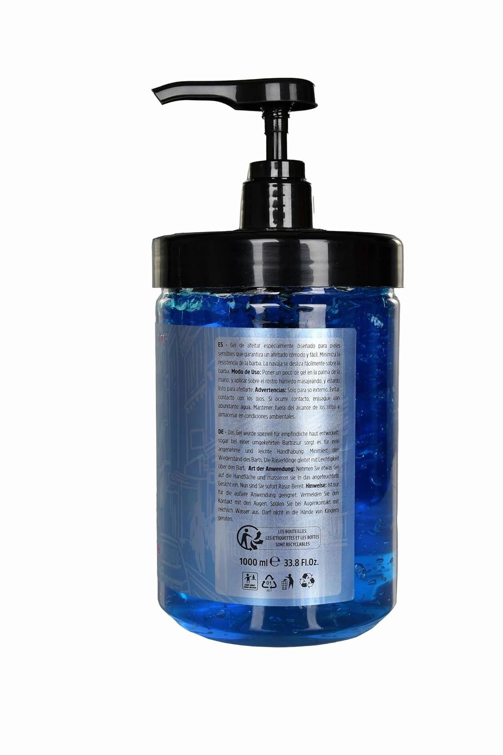 BUMBLE BEE Shaving Gel Softner Non-irritating, All Skin Types, Rich Male Fragance - Smooth and Sophisticated Shaving 33.8 Oz / 1000 ml. Barber Supplies (Blue)