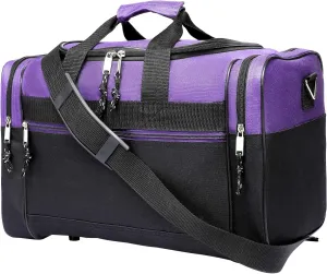 BuyAgain Duffle Bag, 17" Travel Carry On Sport Overnight Weekender Duffel Gym Bag with Adjustable Strap For Men Or Women