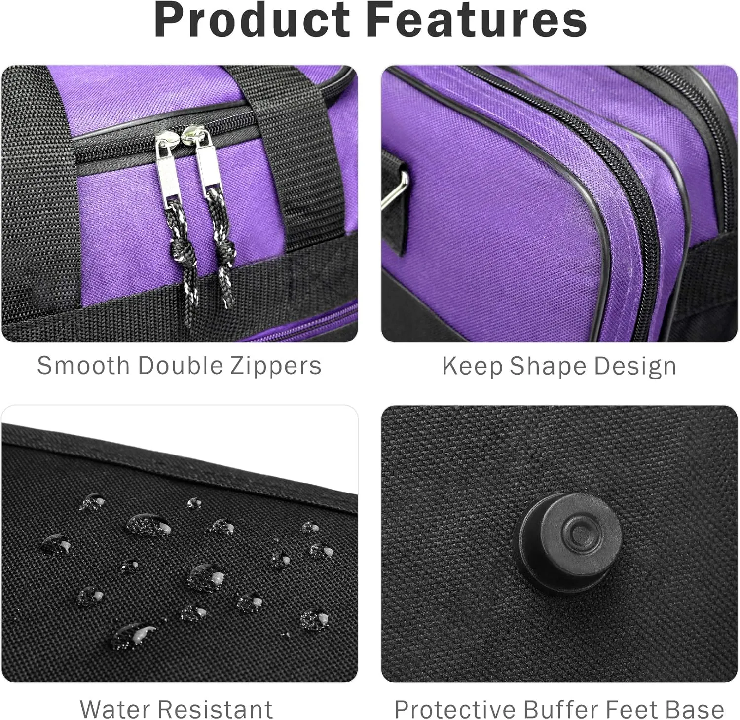 BuyAgain Duffle Bag, 17" Travel Carry On Sport Overnight Weekender Duffel Gym Bag with Adjustable Strap For Men Or Women