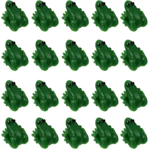 Cabilock 20pcs Dollhouse Mini Frogs Miniature Frogs Fairy Garden Supplies Animal Figurines Furniture Dollhouse Supplies Green