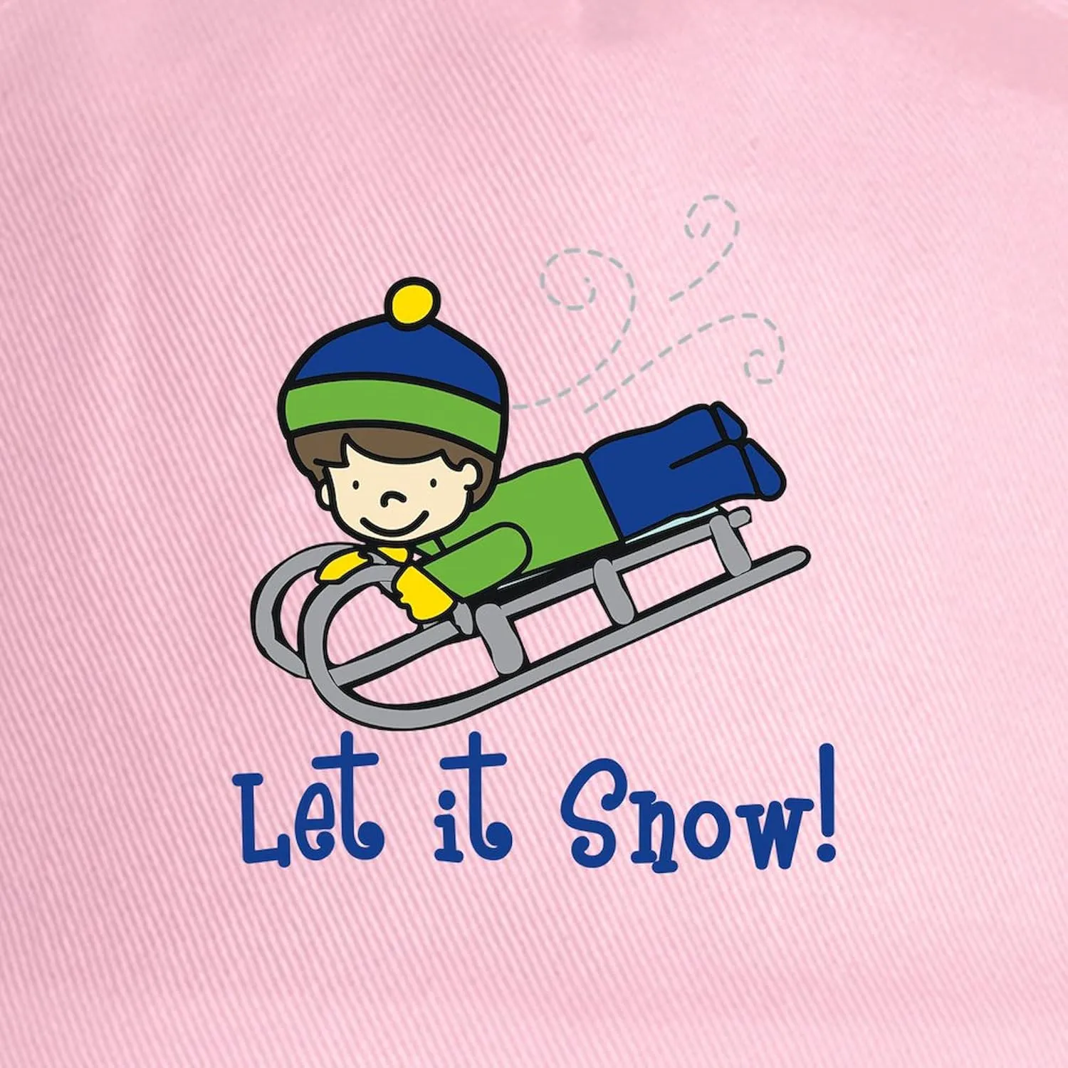 CafePress Snow Sledding Adjustable Baseball Cap