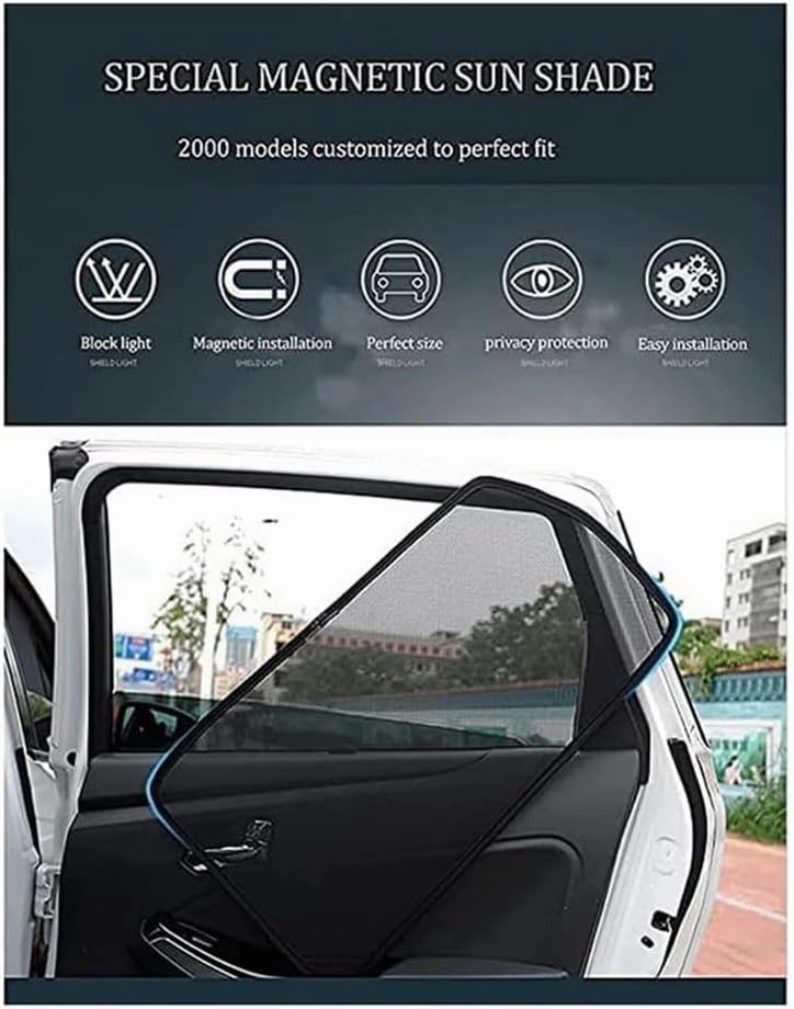 Car Side Window Sunshade for Opel Astron,High Elastic Material Front Rear Sun Shade Cover UV Protecti Breathable Sun Visor Privacy Protection,F