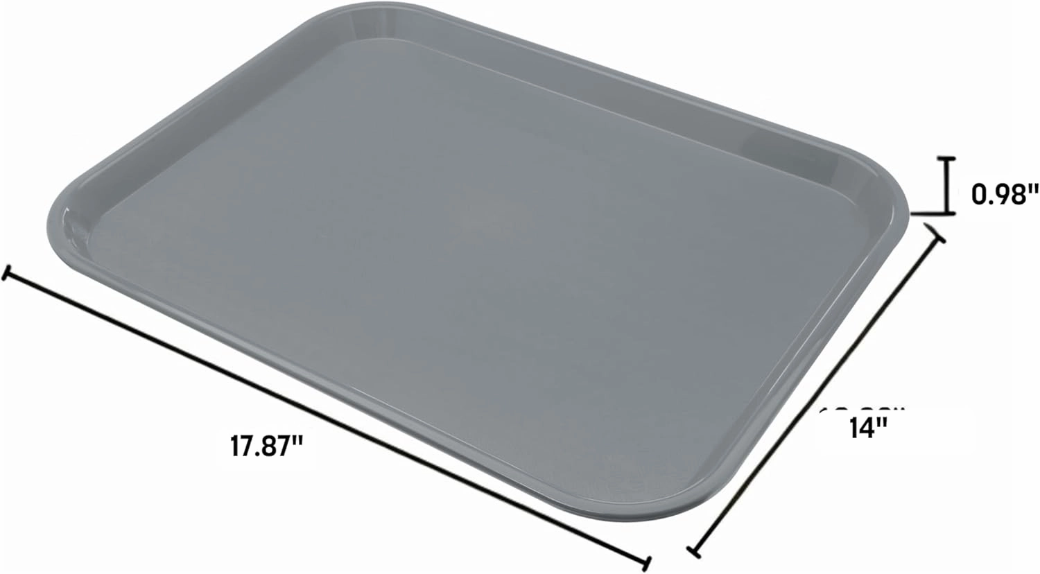Carlisle FoodService Products Cafe Plastic Fast Food Tray, 14" x 18", Beige, (Pack of 12)