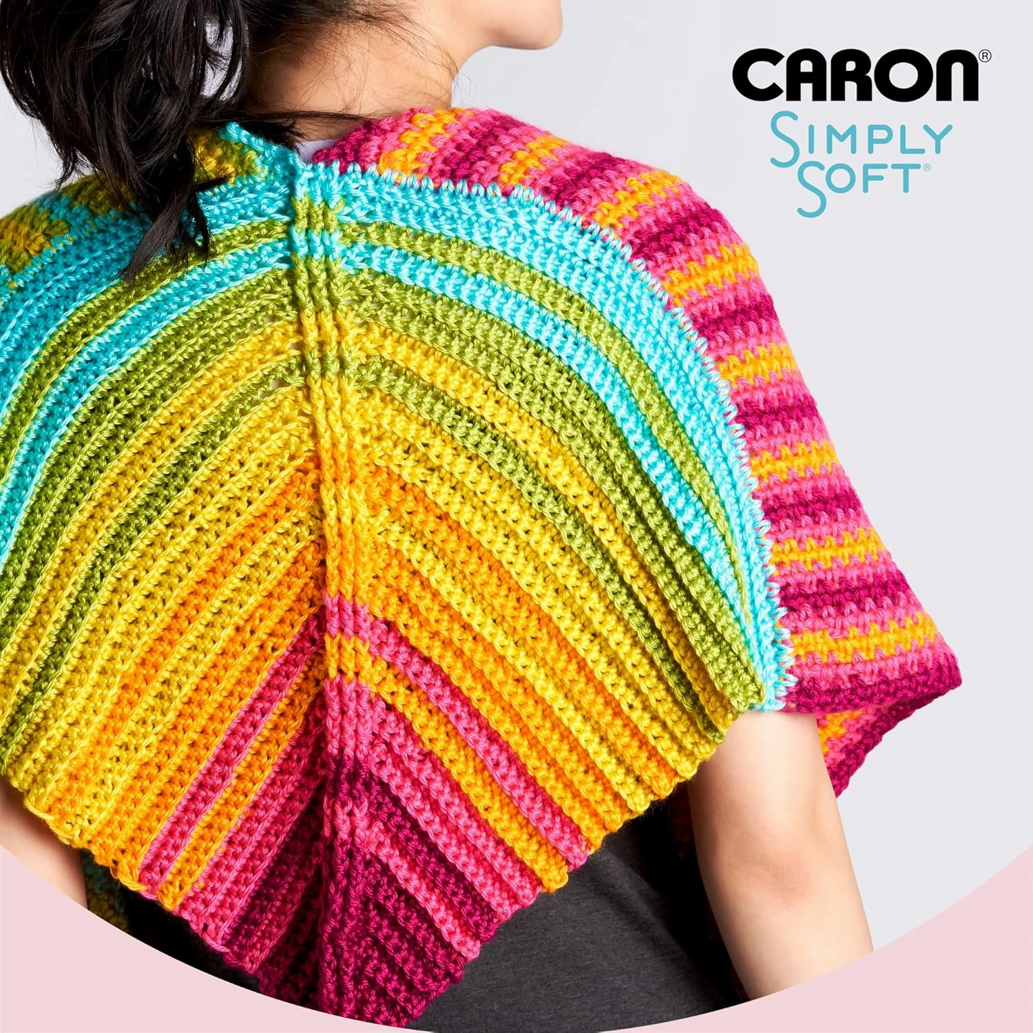 Caron Simply Soft Rainbow Bright Paints Yarn - 3 Pack of 141g/5oz - Acrylic - 4 Medium (Worsted) - 235 Yards - Knitting/Crochet