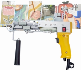 Carpet Tufting Machine, Cut Pile/Loop Pile 2-in-1 Electric Tufter, 6-30 Needles/Second Adjustable Speed, 360° Rotating Ergonomic Handle, Handheld Carpet Weaver, Carpet/Tapestry DIY Tool
