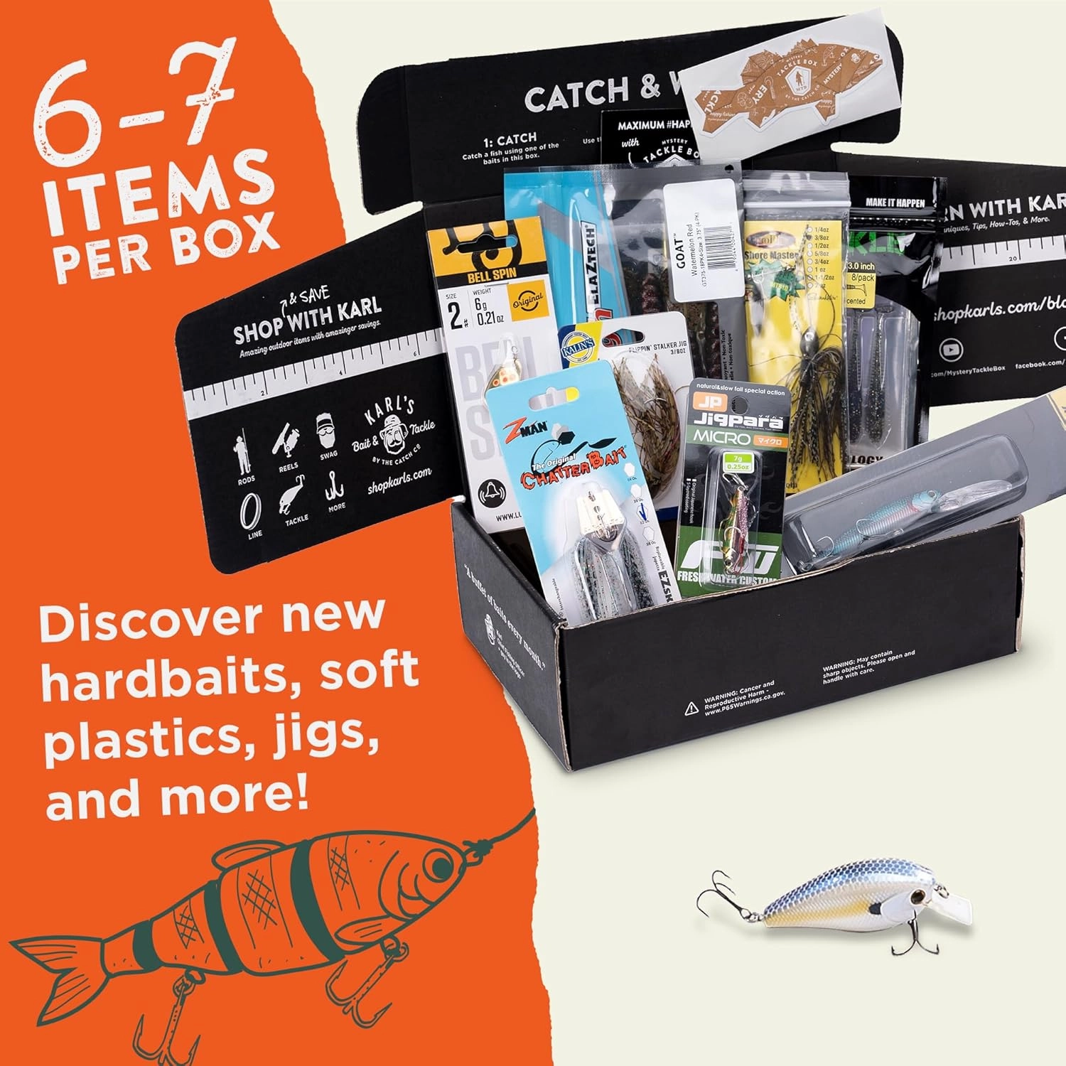 Catch Co Mystery Tackle Box Freshwater Catch All Fishing Kit | Bass | Trout | Crappie | Bluegill | Perch | Sunfish | Catfish |