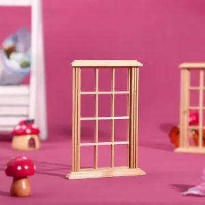 Cavirock Dollhouse Furniture 1/6 Scale Furniture 2 Pieces Miniature Window Frame Model Dollhouse Mini Window Frame Decoration Dollhouse Dollhouse Furniture Woodcraft Set
