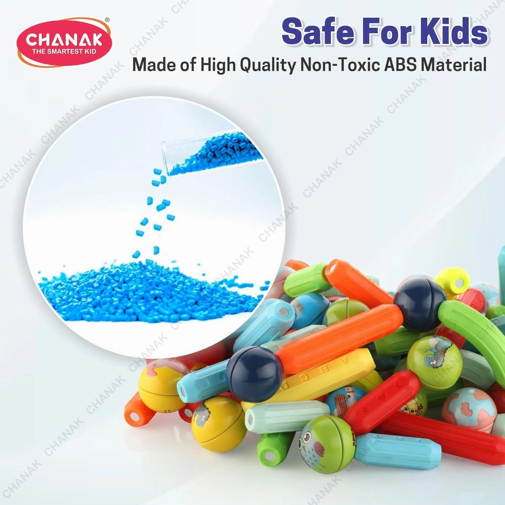 Chanak Magnetic Building Stick & Ball Blocks -76 Piece