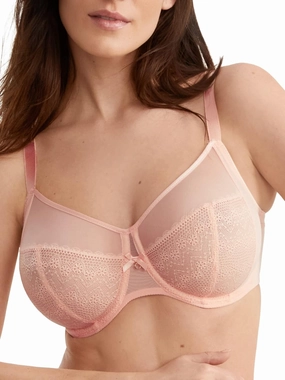 Chantelle Revele Moi Side Support Bra 38E, Tropical Pink