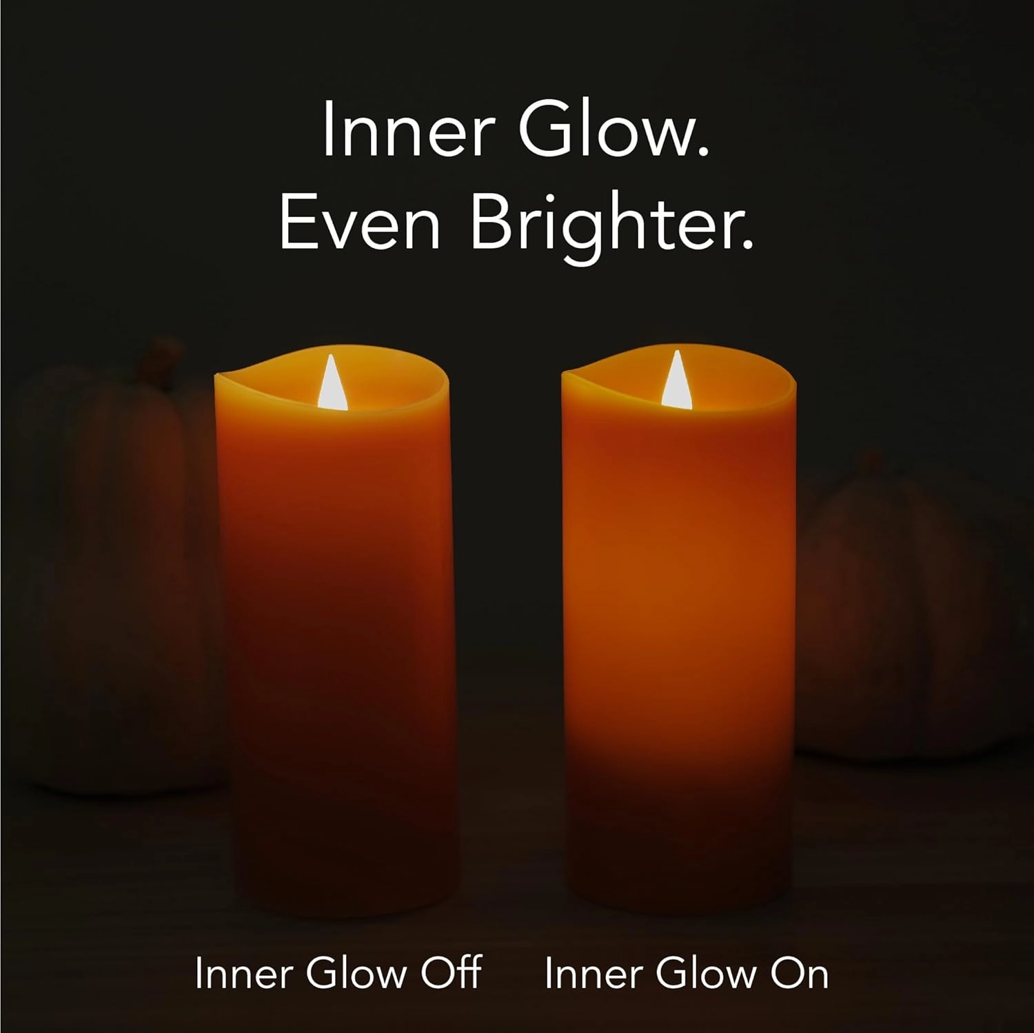 Christmas Decor Flameless LED Candles with Remote Control, 3"x 5"Battery Operated Pillar Real Wax with Timer for Christmas Decorations, Pumpkin Orange Candle
