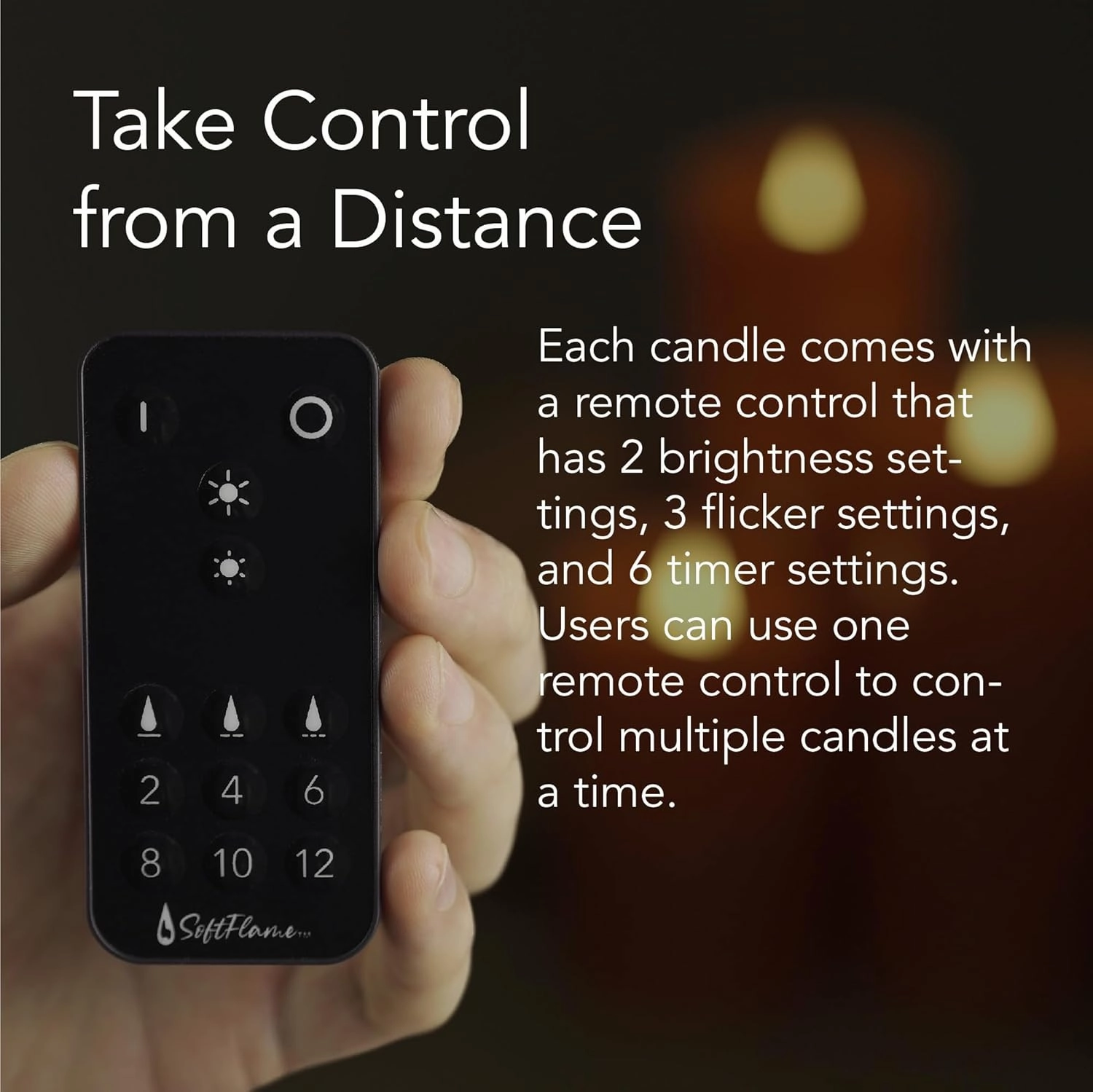 Christmas Decor Flameless LED Candles with Remote Control, 3"x 5"Battery Operated Pillar Real Wax with Timer for Christmas Decorations, Pumpkin Orange Candle