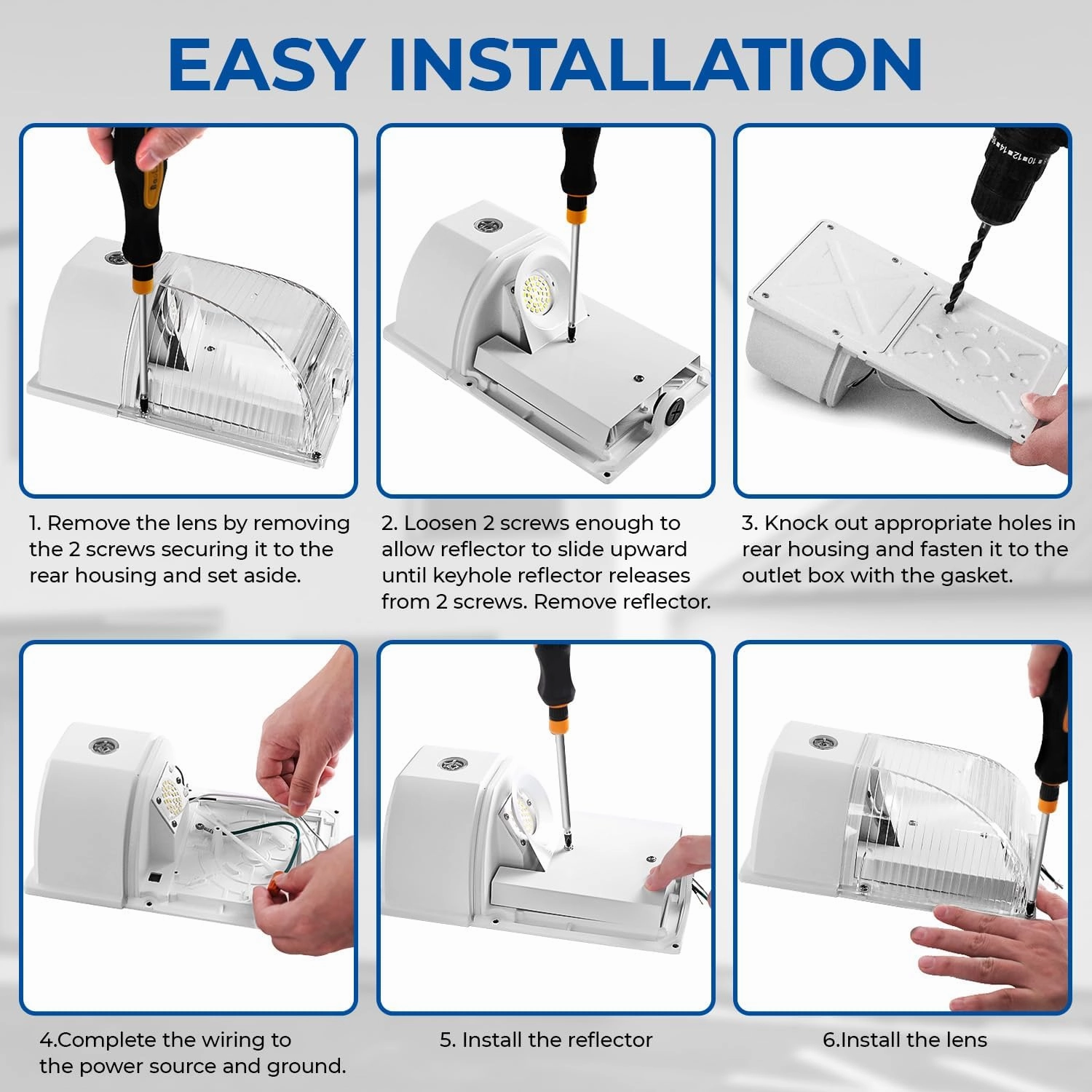 CINOTON 26W LED Wall Pack Light with Dusk to Dawn Sensor, 3000LM[100-277Vac/160W HID/HPS Equiv.] IP65 Waterproof Outdoor Security Flood Lighting for Yard Patio Barn Porch 3000K-Warm White 2 Pack