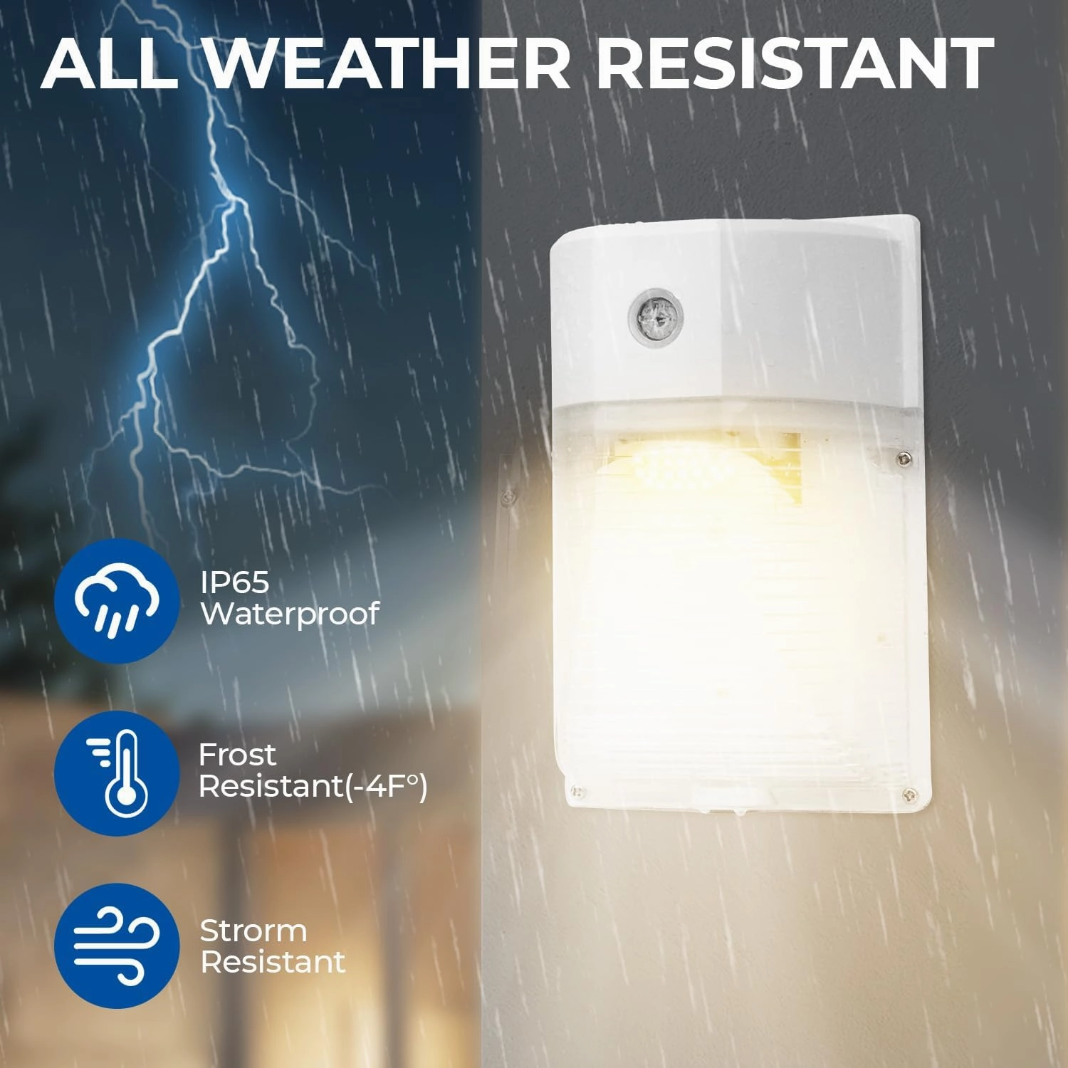 CINOTON 26W LED Wall Pack Light with Dusk to Dawn Sensor, 3000LM[100-277Vac/160W HID/HPS Equiv.] IP65 Waterproof Outdoor Security Flood Lighting for Yard Patio Barn Porch 3000K-Warm White 2 Pack