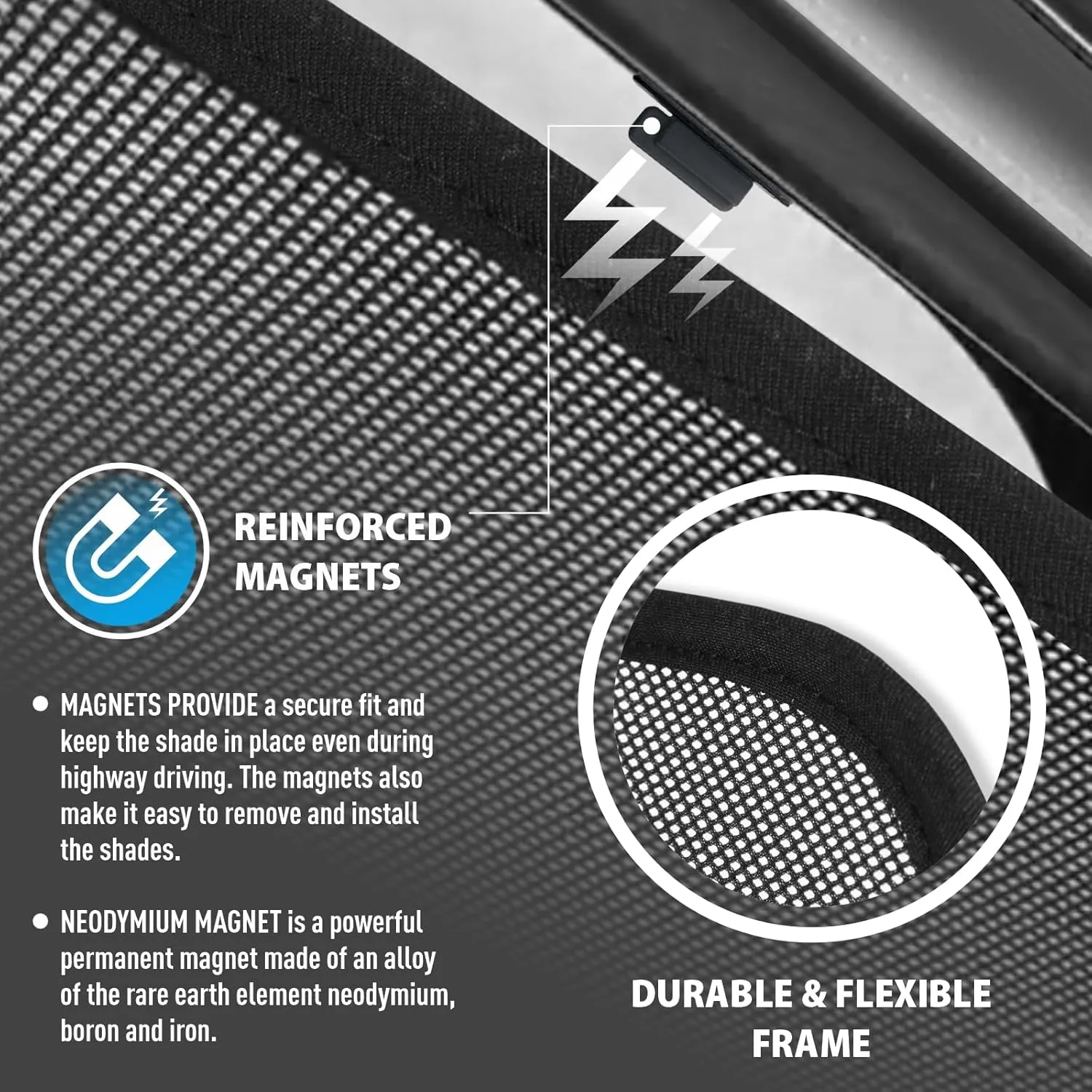 CLIM ART Magnetic Car Window Shades for Honda CR-V (CRV) 2023-2025 – Custom-Fit Sun Blocker Curtains, Side Window Covers, Essential Car Accessories for Camping, Baby and Privacy Protection - MS0135