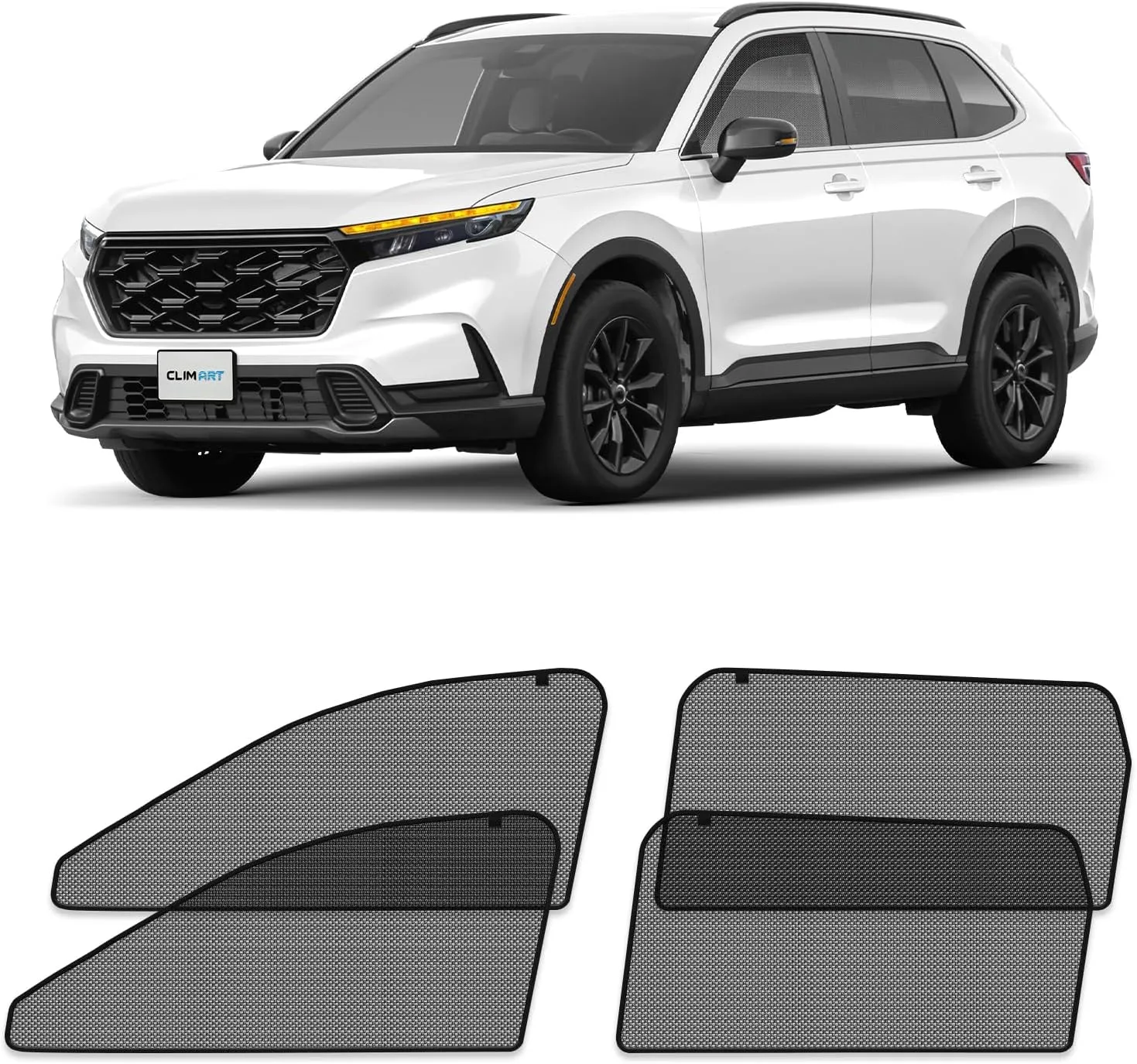 CLIM ART Magnetic Car Window Shades for Honda CR-V (CRV) 2023-2025 – Custom-Fit Sun Blocker Curtains, Side Window Covers, Essential Car Accessories for Camping, Baby and Privacy Protection - MS0135